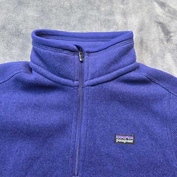 Patagonia Sweater Womens XS Purple Better Sweater 1/4 Zip Fleece Pullover Layer - Picture 9 of 11